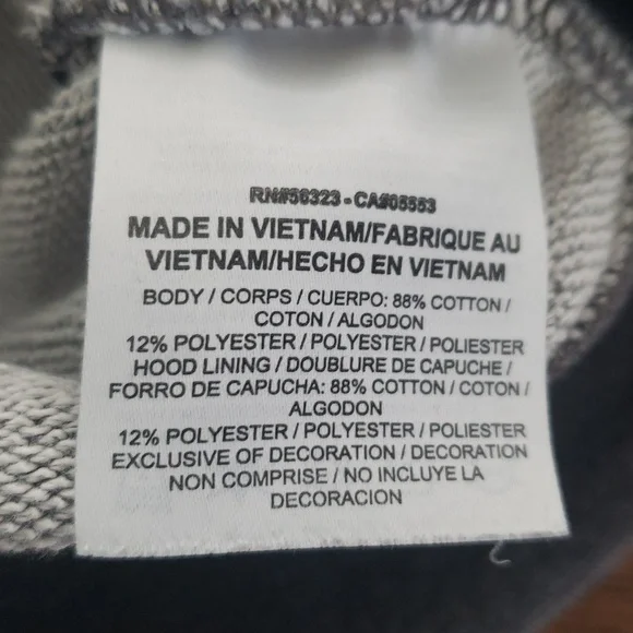 Nike Heather Gray Full Zip Hoodie with White Accents Size XS - Picture 7 of 10